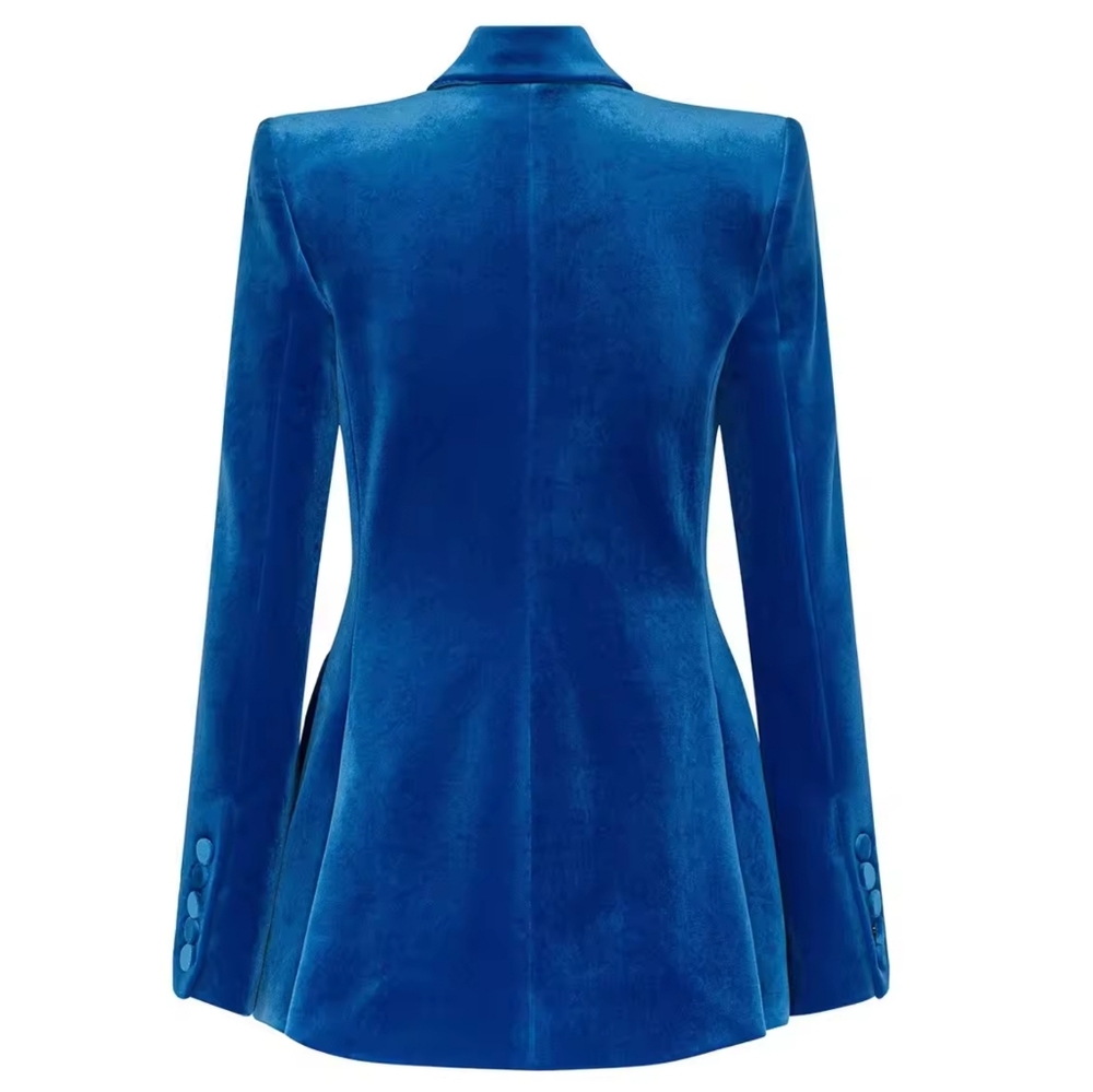Luxury Women Blue Blazer Jackets - Picture 2 of 4